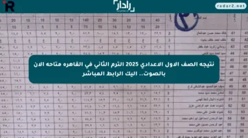 نتيجة الصف الأول الإعدادي 2025 الترم الثاني في القاهرة متاحة الآن بالصوت.. إليك الرابط المباشر